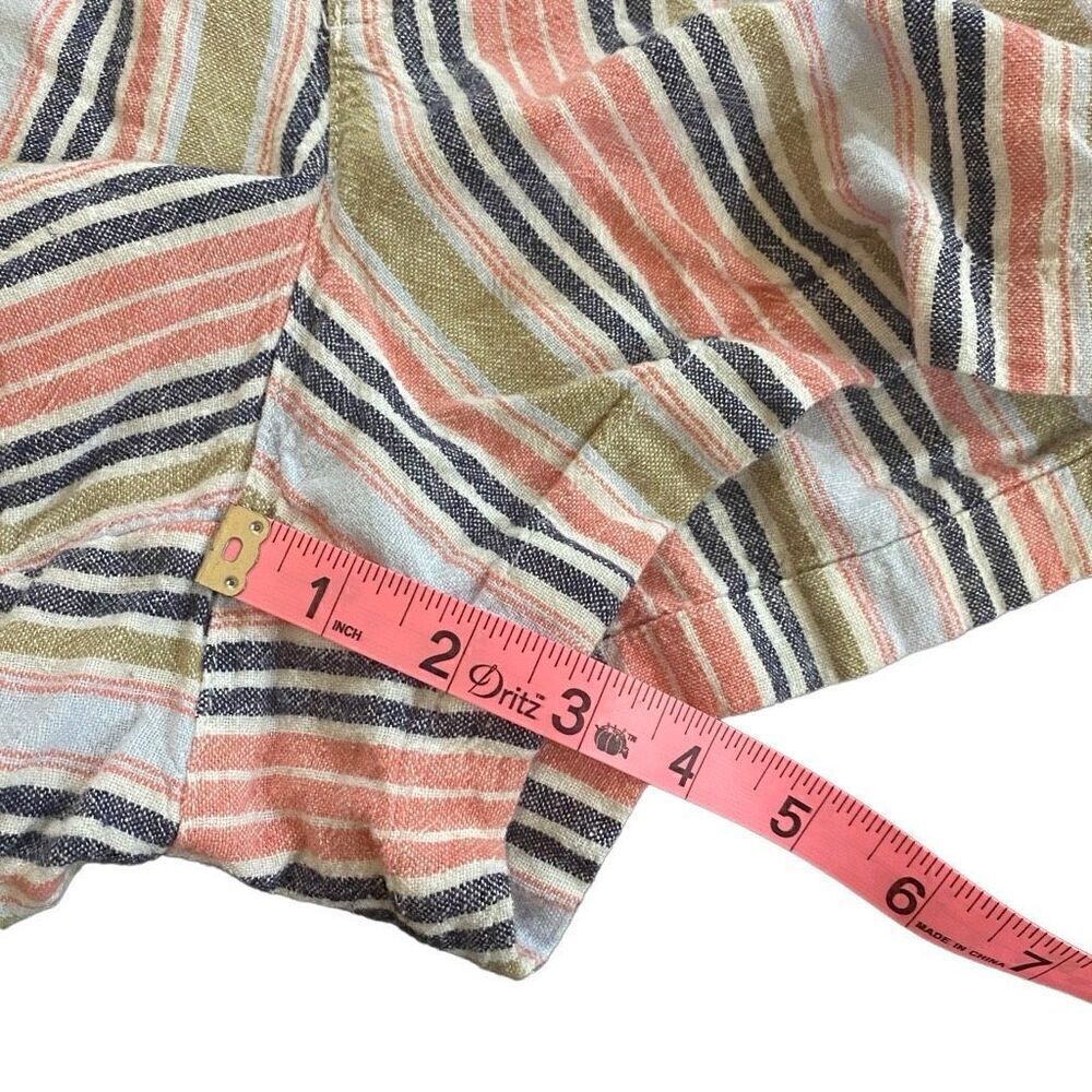 Gaplarge Striped Linen Blend Drawstring Shorts - image 7